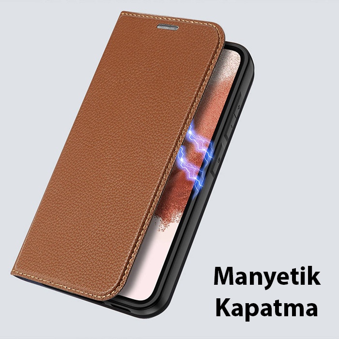 Dux Ducis SM Galaxy S23 Ultra Kılıf Skin X2 Series Magnetic PU Deri Manyetik Kapaklı Kılıf