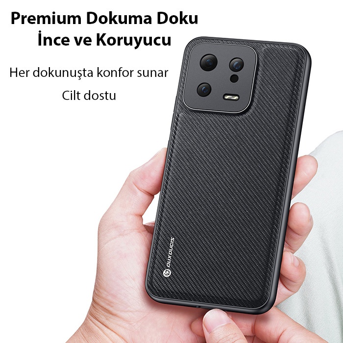 Dux Ducis Xiaomi 13 Fino Serisi Premium Dokuma Silikon Kılıf