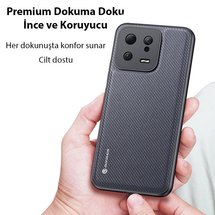 Dux Ducis Xiaomi 13 Fino Serisi Premium Dokuma Silikon Kılıf