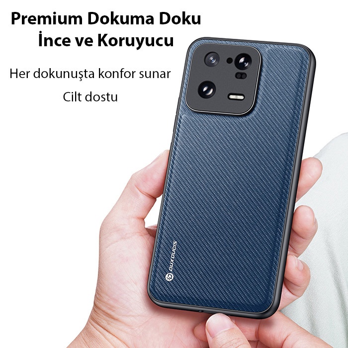 Dux Ducis Xiaomi 13 Pro Fino Serisi Premium Dokuma Silikon Kılıf