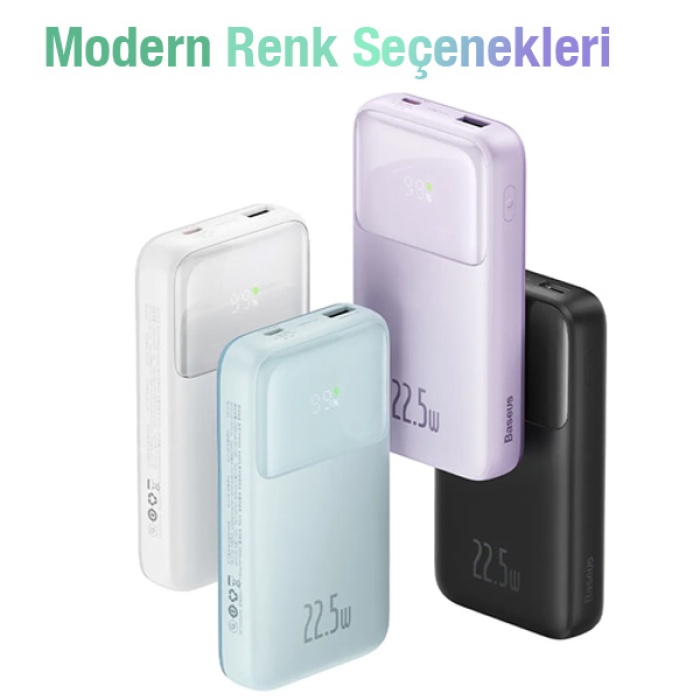 Baseus Comet Series 20000mAh 22.5W Hızlı Şarj Dijital Göstergeli Powerbank