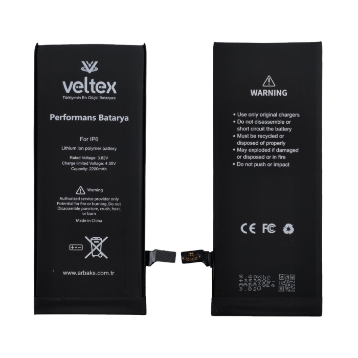 Apple iPhone 6 Uyumlu Veltex 2200 MAh Batarya