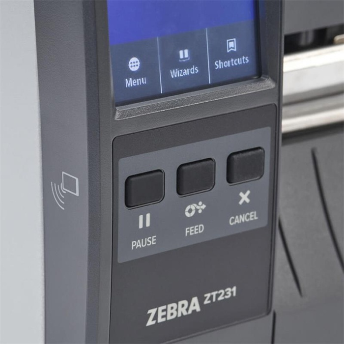 ZEBRA ZT231 203DPI TERMAL TRANSFER USB+SERİ+ETHERNET METAL KASA EKRANLI ENDÜSTRİYEL BARKOD YAZICI (RİBONLU KULLANIM)