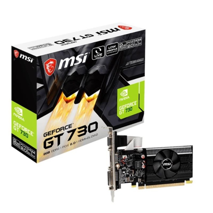 MSI GEFORCE N730K-2GD3/LP 2GB DDR3 64BIT 1XVGA 1XHDMI 1XDVI EKRAN KARTI