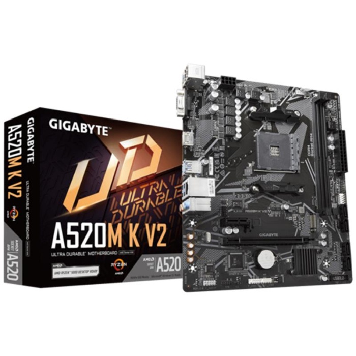 GIGABYTE A520M K V2 1.0 DDR4 5100MHZ 1XVGA 1XHDMI 1XM.2 USB 3.2 MATX AM4