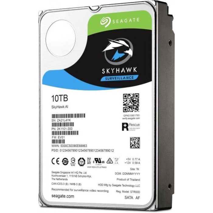 10 TB SEAGATE 3.5 SKYHAWK SATA 7200RPM 256MB 7/24 GUVENLIK ST10000VE001