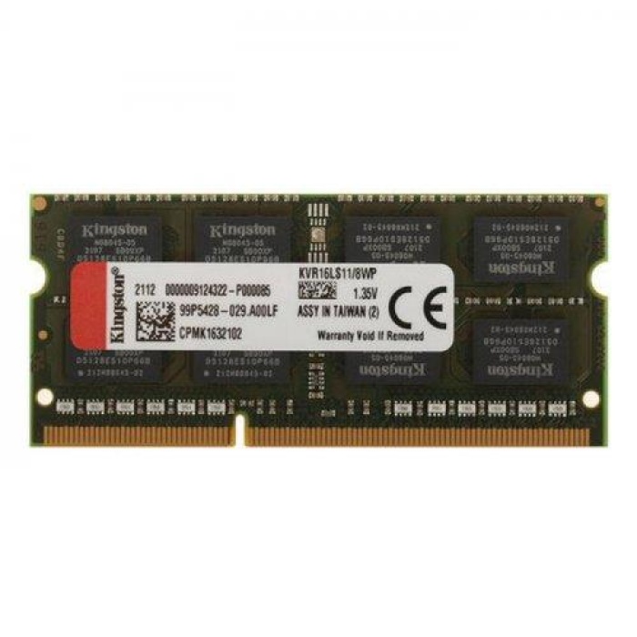 8 GB DDR3 1600 KINGSTON CL11 KVR16LS11/8WP NB