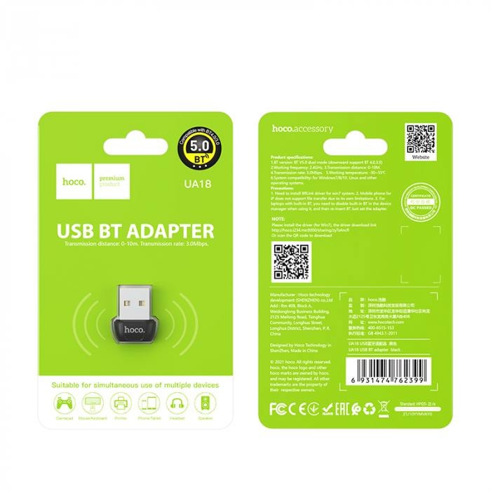 HOCO UA18 3.0Mbps USB Bluetooth 5.0 Adaptör