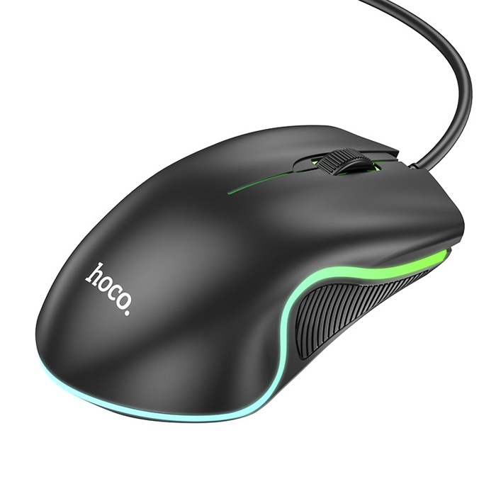 HOCO GM19 RGB LED Işıklı Gamer Oyuncu Kablolu Optik Mouse