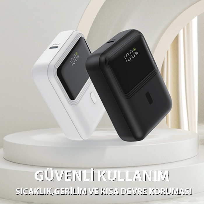 WOLG H5 22.5W 10000 mAh Dijital Göstergeli Hızlı Şarj Powerbank