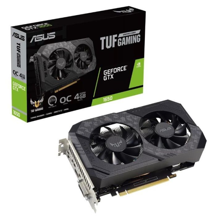 ASUS GEFORCE TUF-GTX1650-O4GD6-P-V2-GAMING 4GB GDDR6 128BIT 1XHDMI 1XDP 1XDVI EKRAN KARTI