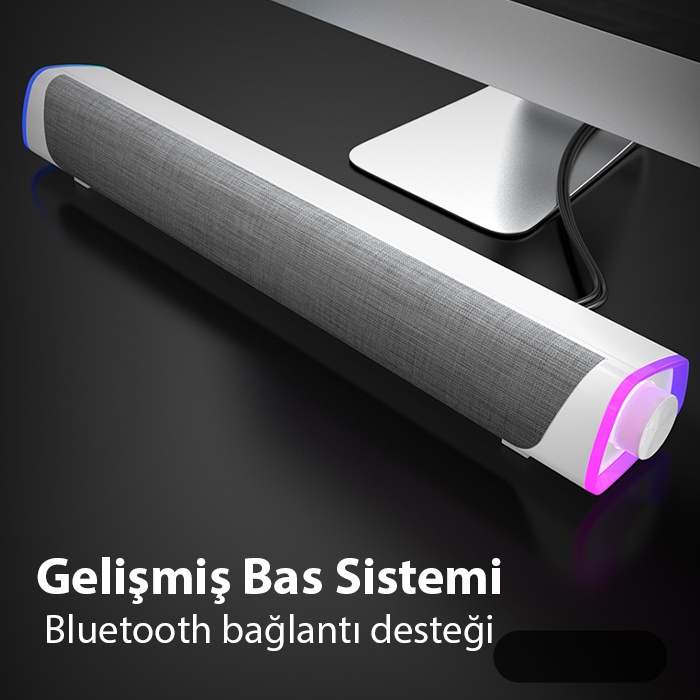 Universal RGB Bas Soundbar Tv Ses Sistemi ve Masaüstü Bluetooth Hoparlör Subwoofer