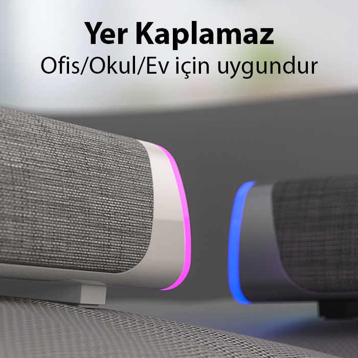 Universal RGB Bas Soundbar Tv Ses Sistemi ve Masaüstü Bluetooth Hoparlör Subwoofer