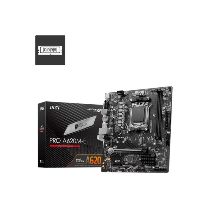 MSI PRO A620M-E DDR5 6800MHZ 1XVGA 1XHDMI 1XM.2 USB 3.2 MATX AM5