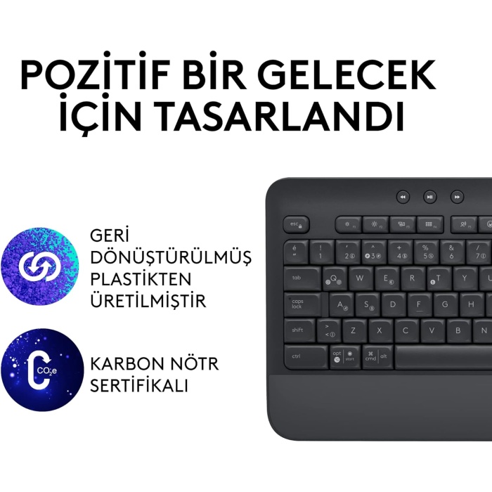 LOGITECH K650 Q MULTİMEDYA KABLOSUZ KLAVYE SİYAH 920-010919