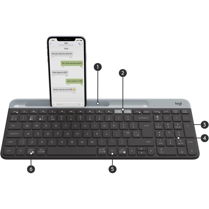 LOGITECH K580 SLIM MULTI-DEVICE BLUETOOTH(R) KLAVYE-GRI 920-010624