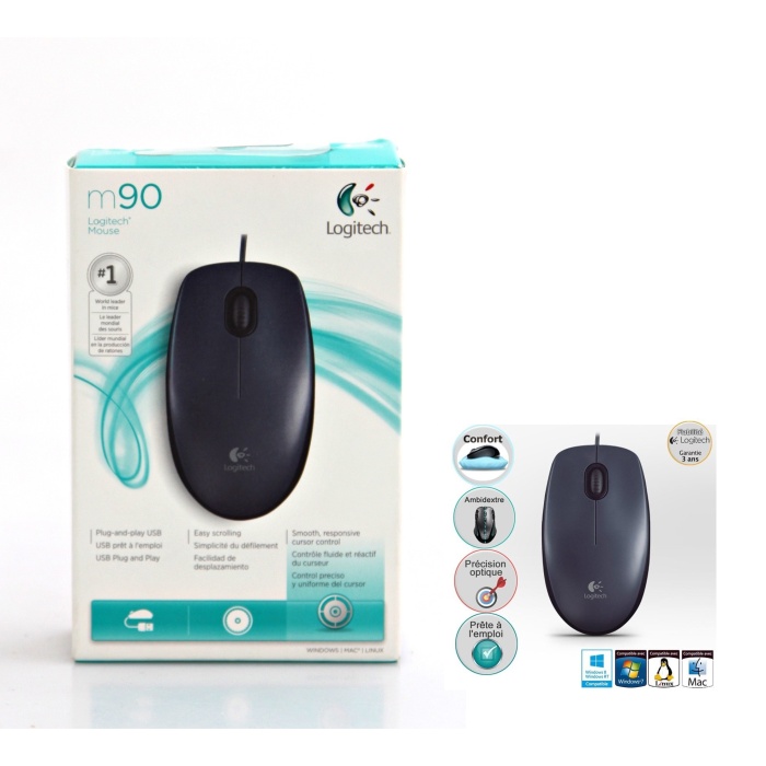 LOGITECH M90 USB KABLOLU MOUSE SIYAH 910-001793