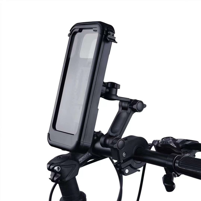 Motosiklet Bisiklet İçin Su Geçirmez Gidon Bağlantılı Telefon Tutucu