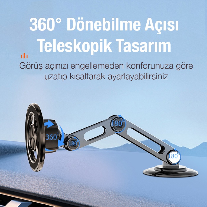 CZY-F82Y 360 ° Dönebilen MagSafe Araç İçi Telefon Tutucu