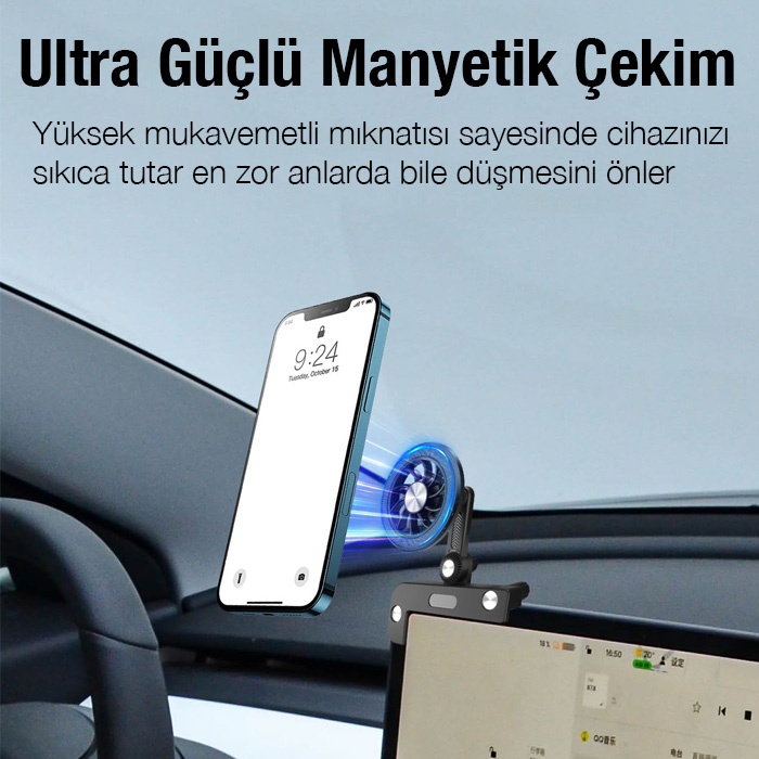 TS-MA1 Tesla Ekran MagSafe Telefon Tutucu Laptop Üstü