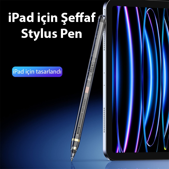 Dux Ducis SP-04 Manyetik Şarjlı Stylus Pen iPad Tablet Dokunmatik Kalem Transparent