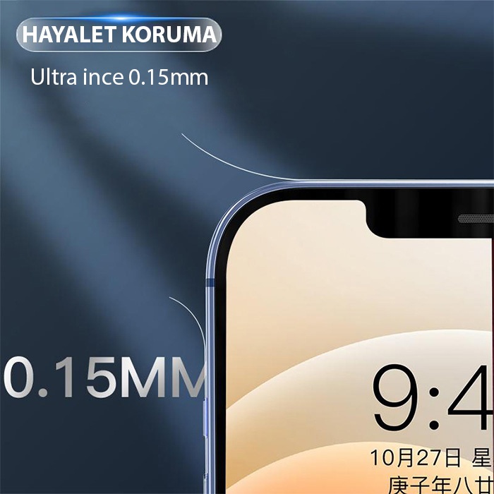 iPhone 15 Pro Max Hidrojel Hayalet Yan Alt Üst Kaplama Koruyucu Film