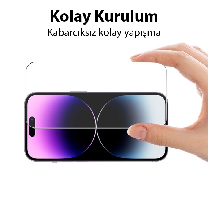 iPhone 15 Pro Full HD Tempered Kırılmaz Cam Ekran Koruyucu