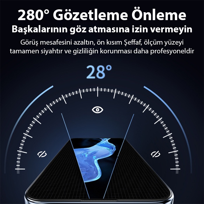 iPhone 14 Privacy Hayalet Full Koruma Tempered Cam Ekran Koruyucu