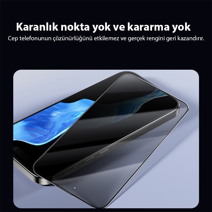 iPhone 15 Plus Privacy Hayalet Full Koruma Tempered Cam Ekran Koruyucu