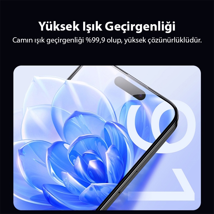 iPhone 15 Pro 9H Full Hd Temperli Cam Ekran Koruyucu