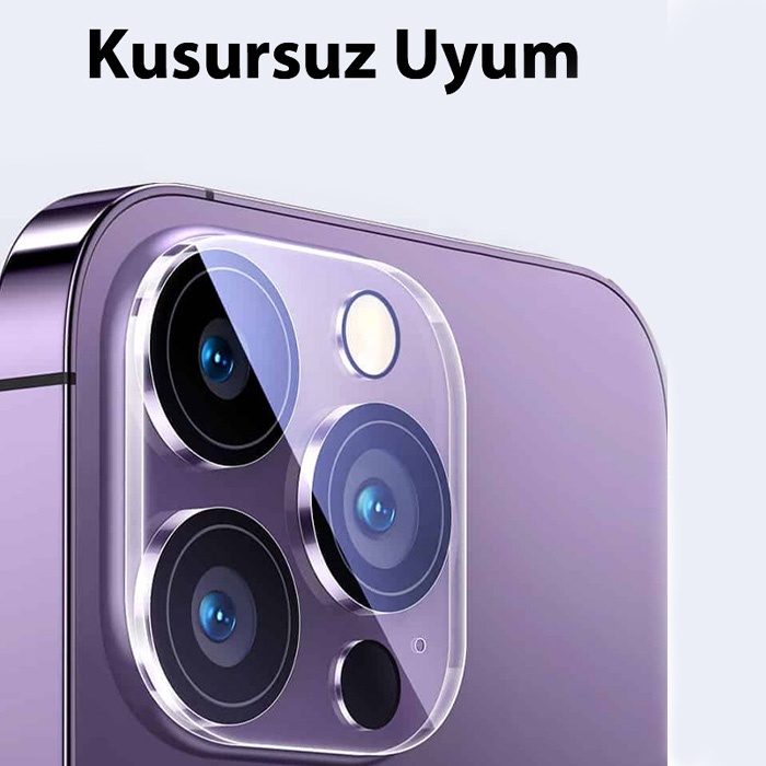 iPhone 15 Pro-15 Pro Max Premium Kamera Lens Koruma Camı