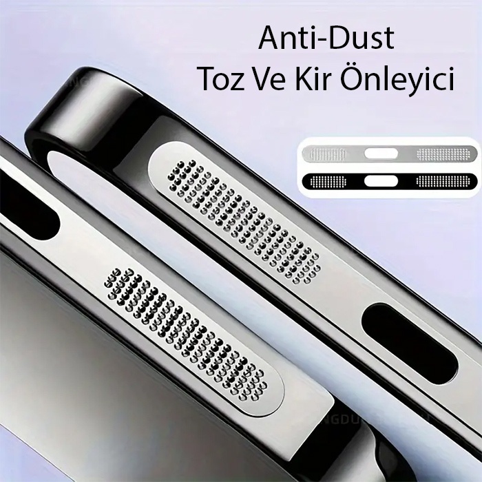 iPhone 14 Pro İçin Anti-Dust Toz Ve Kir Önleyici Sticker 2 Adet Set