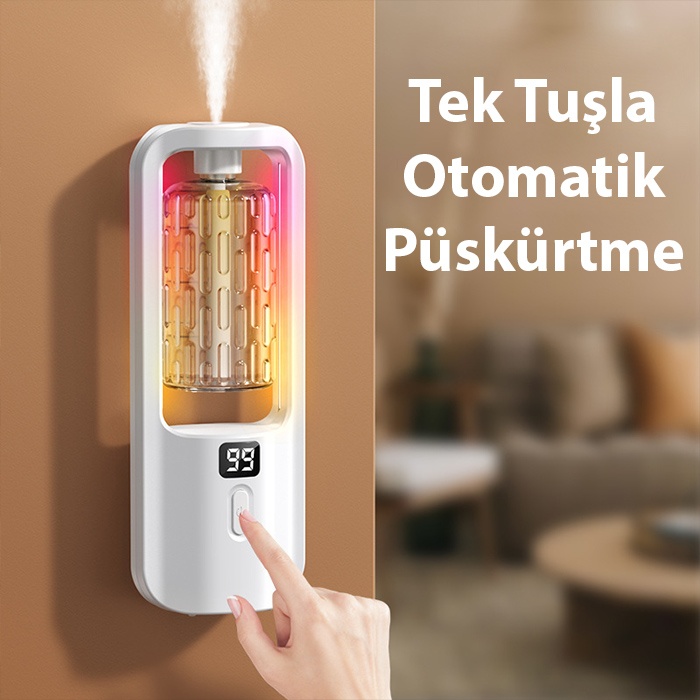 EZERE Aromaterapi Şarjlı Otomatik Koku Makinesi Ve Koku