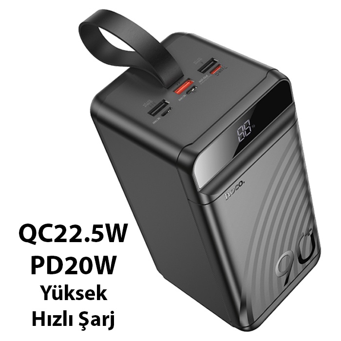 HOCO J123D Element 22.5W+PD20W 90000mAh Dijital Göstergeli Hızlı Şarj Powerbank