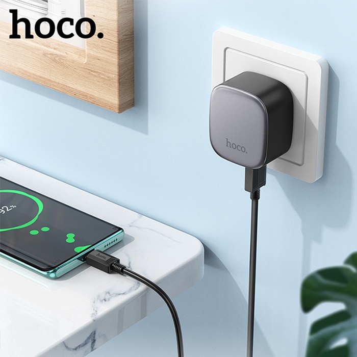 Hoco CS31A 2xUSB + Type-C to USB Kablo Hızlı Şarj Adaptör Seti