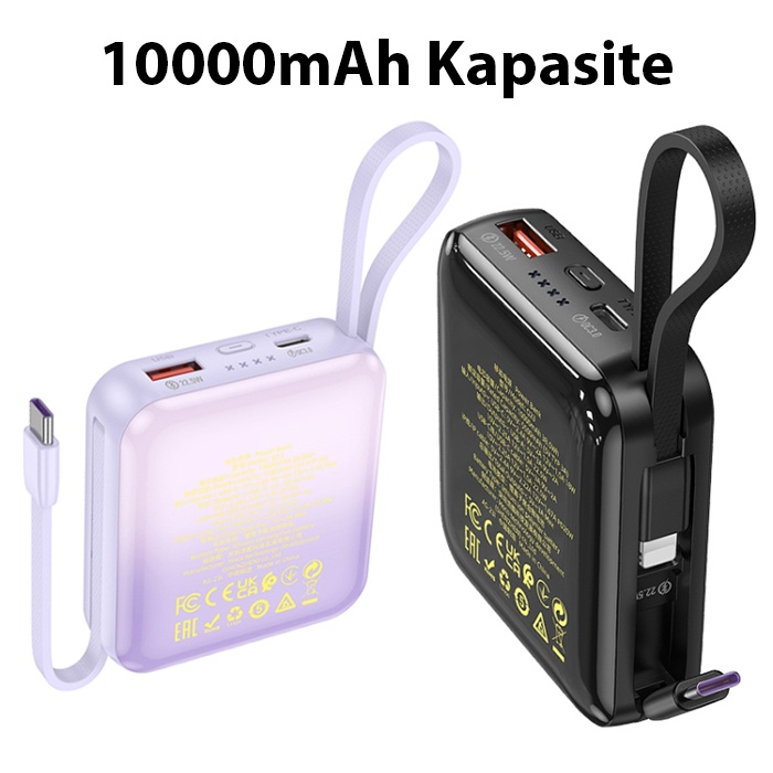 HOCO Q23 Blade 10000mAh 22.5W+PD20W Kablolu Powerbank