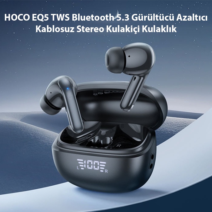 HOCO EQ5 TWS Bluetooth 5.3 Gürültücü Azaltıcı Kablosuz Stereo Kulakiçi Kulaklık