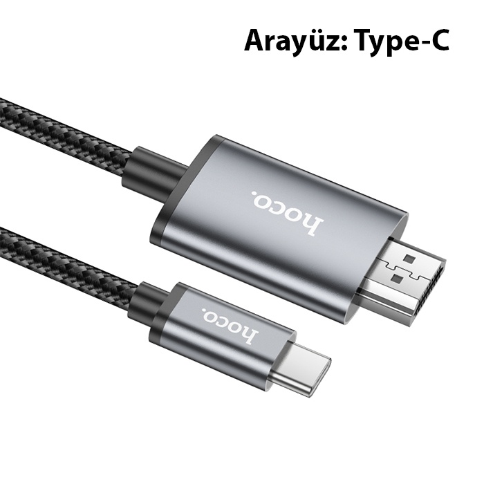 Hoco UA27 Type-c To HDMI HDTV Dönüştürücü Adaptör (4K 30Hz) Kablo