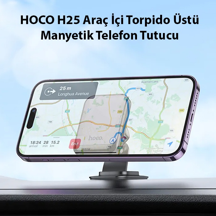 HOCO H25 Araç İçi Torpido Üstü Manyetik Telefon Tutucu