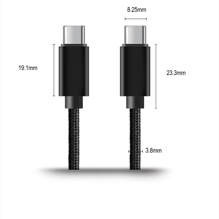 Universal 65W Type-C To Type-C Hızlı Şarj ve Data Kablosu 1M