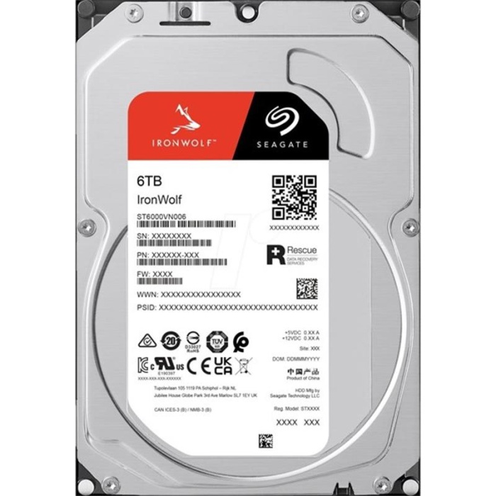 SEAGATE IRONWOLF 6 TB 3.5 SATA3 5400RPM 256MB ST6000VN006 HDD