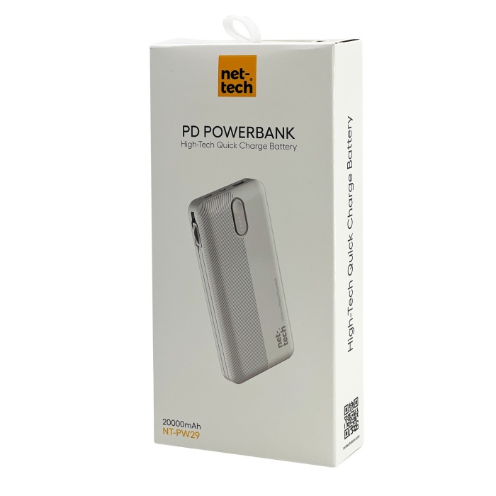 Nettech NT-PW29 10W 20000 MAh Taşınabilir Powerbank Beyaz