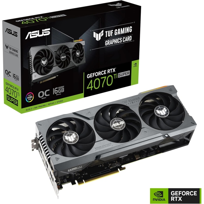 ASUS GEFORCE TUF-RTX4070TIS-O16G-OG 16GB GDDR6X 256BIT 2XHDMI 3XDP EKRAN KARTI