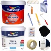 MARSHALL SİL-PAK 15LT=20KG-10 Kat Fazla Silinebilir+Tavan Boyası 6LT=10KG+9 Parça Boyacı Seti