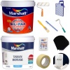 MARSHALL SİL-PAK 2.5LT=3.5KG-10 Kat Fazla Silinebilir+Tavan Boyası 2.1LT=3.5KG+9 Parça Boyacı Seti