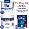 MARSHALL Fit Plastik İç Duvar Boyası 15LT=20KG+Tavan Boyası 6LT=10KG+Panel Kapı Boyası 2.5LT