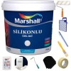 Marshall Özel Mat Duvar Boyası 7.5LT=10KG-Silikonlu-Tam Silinebilir-Parlak-Hızlı Kurur+9 Parça Set