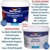 Marshall Özel Mat Duvar Boyası 2.5LT=3.5KG+Silikonlu-Tam Silinebilir-Parlak-Tavan Boyası 2.1T=3.5KG