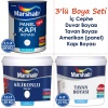 Marshall Özel Mat Duvar Boyası 15LT=20KG+Tavan Boyası 6LT=10KG+Marshall Panel Kapı Boyası 2.5LT