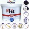 MARSHALL Fit Silikonlu İç Cephe Duvar Boyası 7.5LT=10KG-Kokusuz-Kolay Uygulanr-9 Parça Boyacı Seti